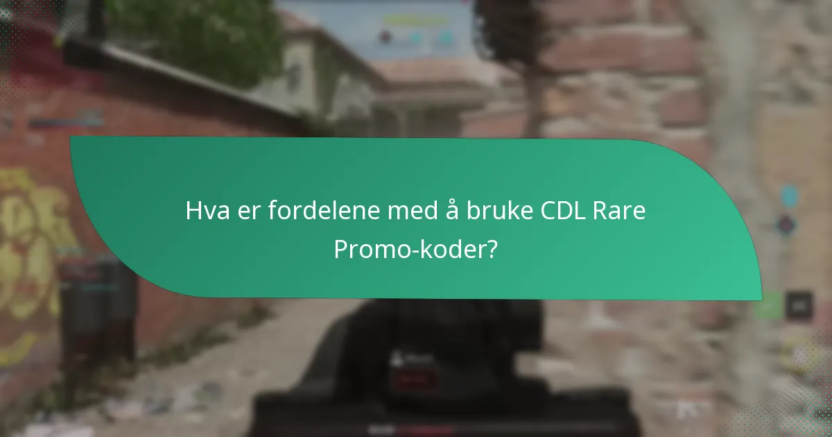 Hvilke gjenstander kan låses opp med CDL Rare Promo-koder?